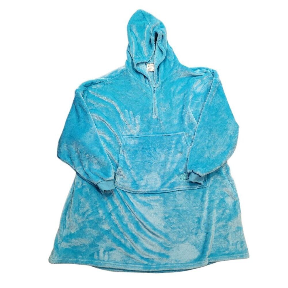 The Comfy Blanket Hoodie One Size Unisex Turquoise The Dream Fleece Cozy Warm